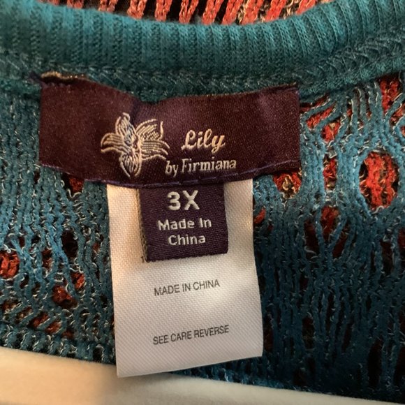 Blue sleeveless Lily blouse 3X - Picture 2 of 2